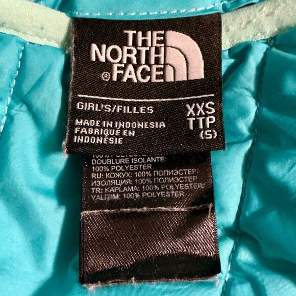 The North Face Girls’ Reversible Full-Zip Hooded Puffer Insulated Jacket Size 5 - Picture 8 of 8